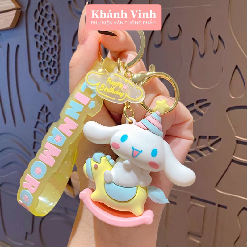 Móc Khoá Cao Cấp Hình Chú Cinnamoroll Tiệc Sinh Nhật  | Móc Khoá Loại To