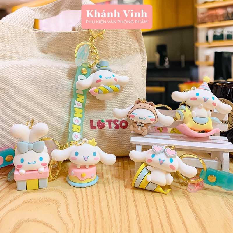 Móc Khoá Cao Cấp Hình Chú Cinnamoroll Tiệc Sinh Nhật  | Móc Khoá Loại To