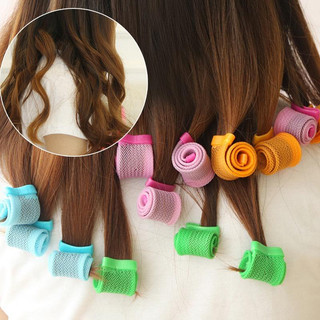 Lô uốn tóc xoắn 18 ống - Dụng cụ làm tóc không cần nhiệt - Lô cuốn tóc tạo kiểu tóc xoăn gợn sóng chuẩn