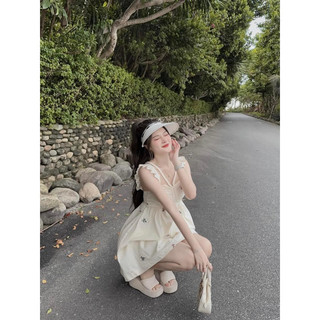 Đầm baby doll thêu