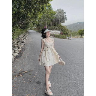 Đầm baby doll thêu