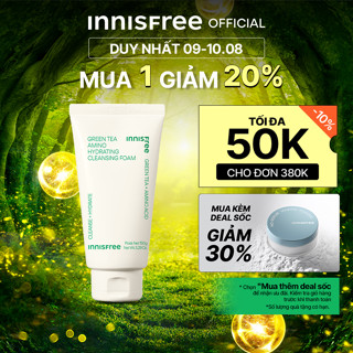 Sữa rửa mặt dưỡng ẩm da innisfree Green Tea Amino Cleansing Foam 150g
