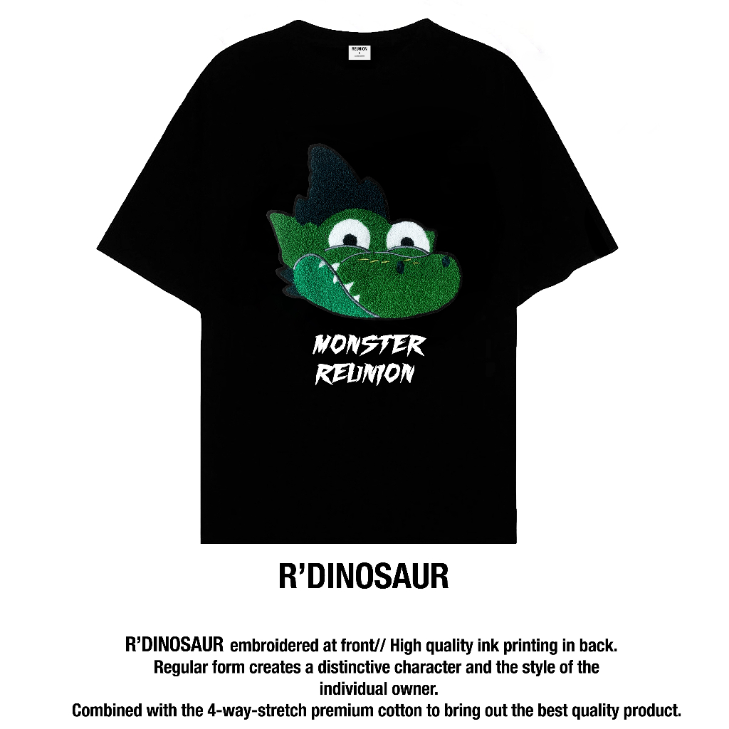 Áo Thun REUNION R'DINOSAUR Thêu Xù Cao Cấp