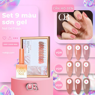 Set sơn gel Very Good Nail 9 màu sơn thạch 15ml + tặng bảng màu