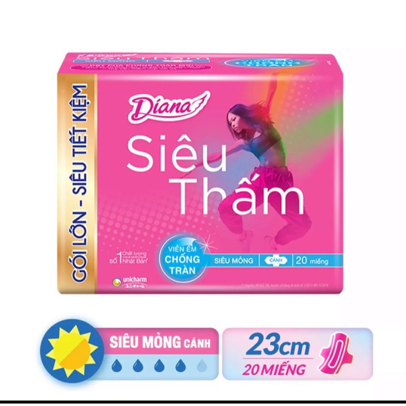 BVS Diana Siêu Thấm Siêu Mỏng Cánh