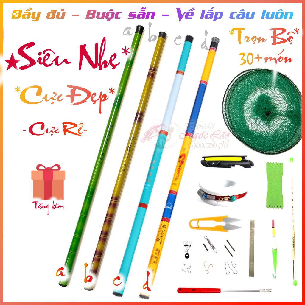 Cần Câu Cá LOẠI TỐT ★ Giá Rẻ Nhất - TIÊU DAO TIÊN - Cần câu tay, đơn, đài. Câu chép trôi trê rô trắm phi mè..