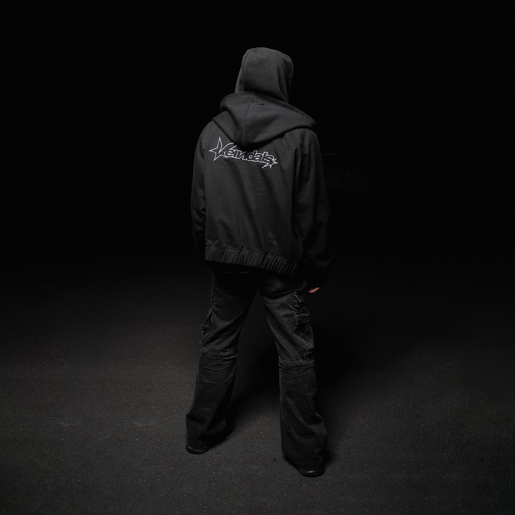 Áo Hoodie Raglan Basic Veindals/ Black