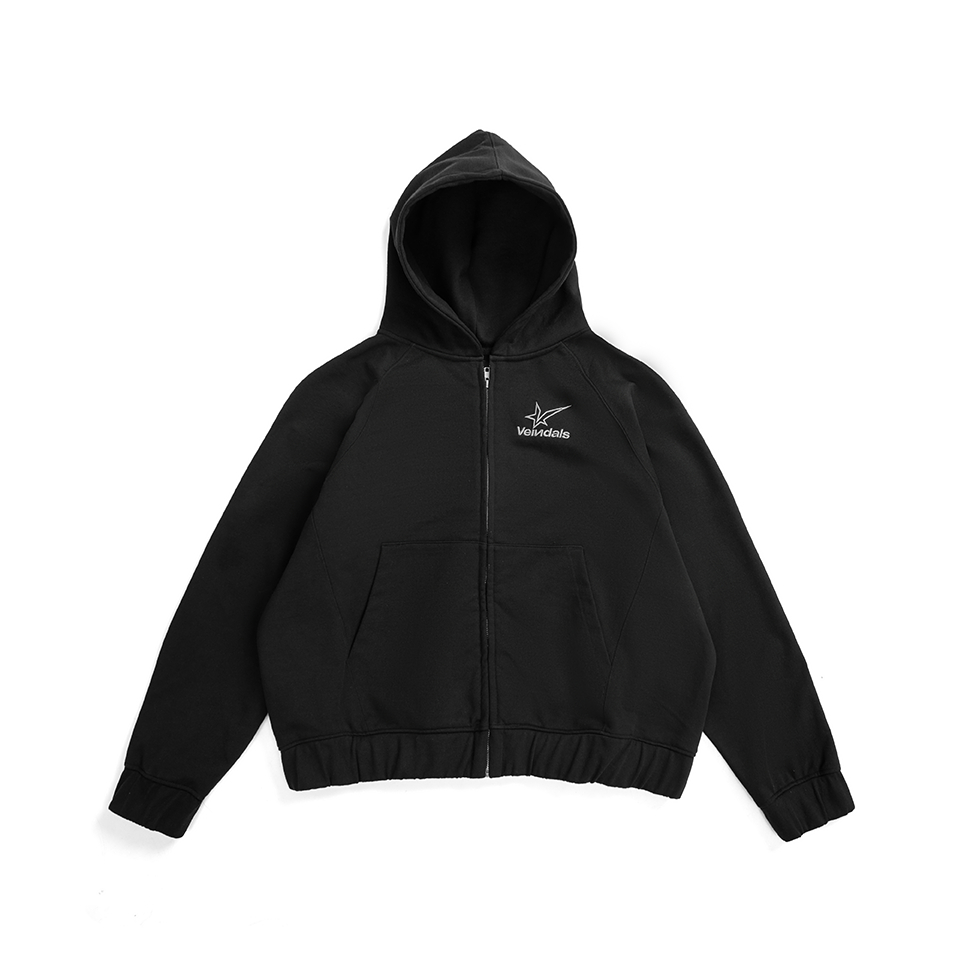 Áo Hoodie Raglan Basic Veindals/ Black