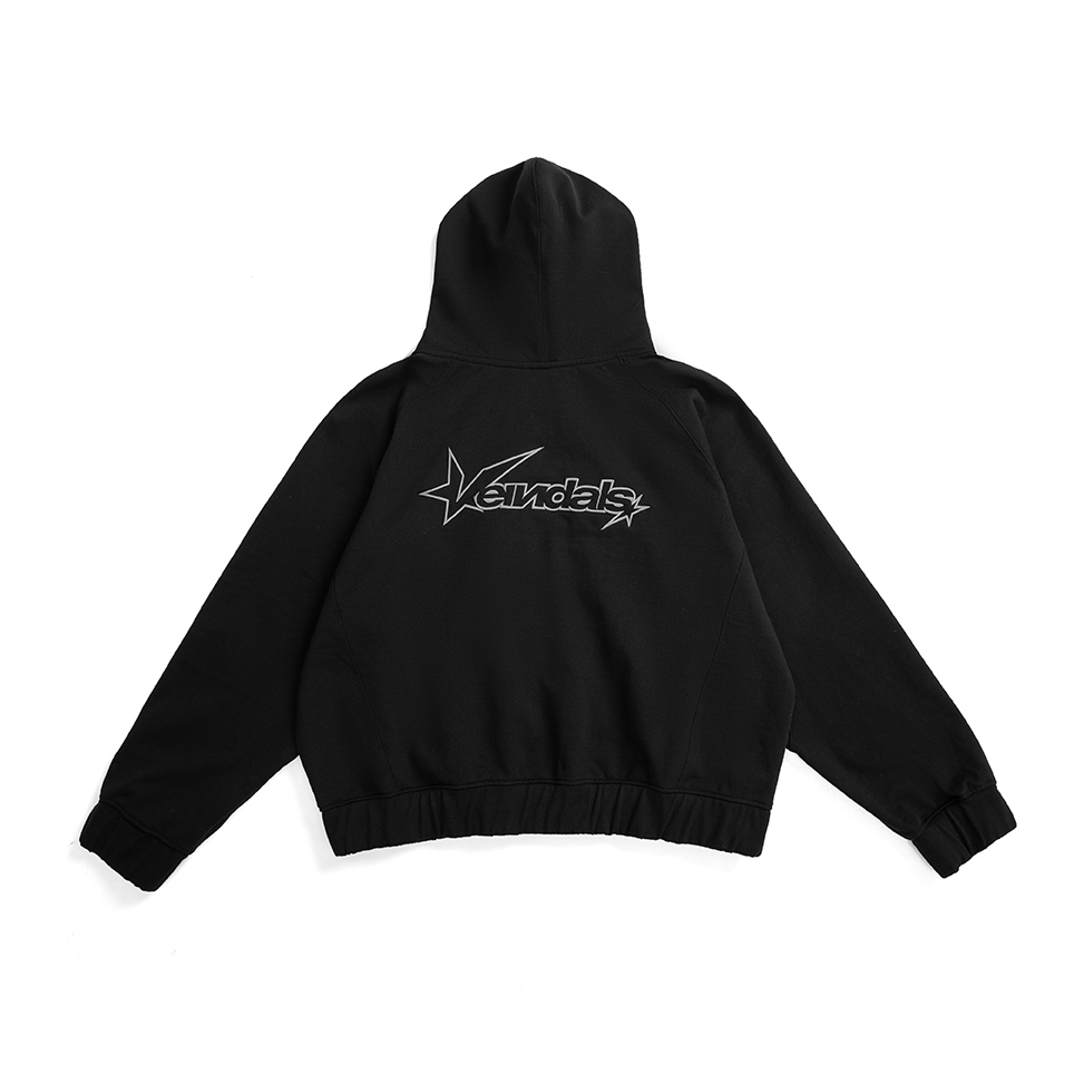 Áo Hoodie Raglan Basic Veindals/ Black