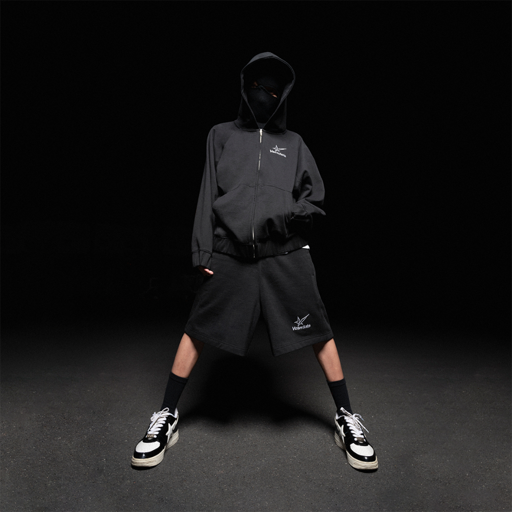 Áo Hoodie Raglan Basic Veindals/ Black