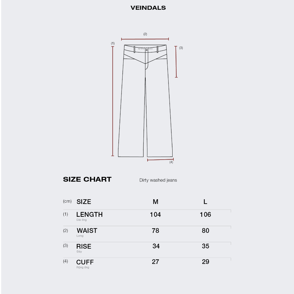 Quần Jeans Wash Rách Veindals