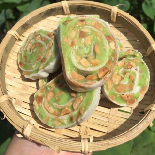 Túi 1 Kg Kẹo dừa nướng cuộn đậu phộng lá dứa - đặc sản bến tre