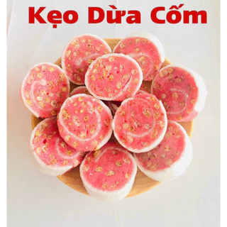 Túi 1 Kg - kẹo dừa cốm hồng mềm dẻo, ít ngọt thơm ngon - Đặc sản bến tre