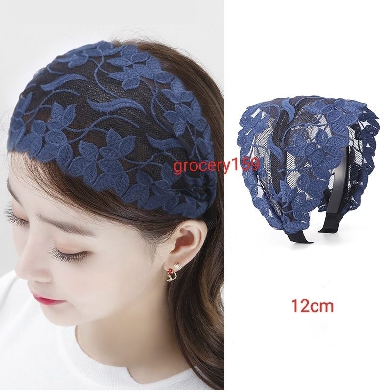 Bờm ren bản to che hói, che tóc bạc thời trang hàn