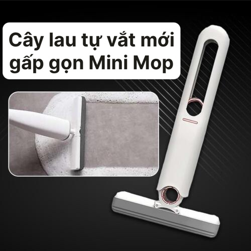 Cây Lau Tự Vắt Gấp Gọn Mini, Cây Lau Kính Có Thể Thu Gọn Tiện Dụng Cho Nhà Bếp Phòng Tắm