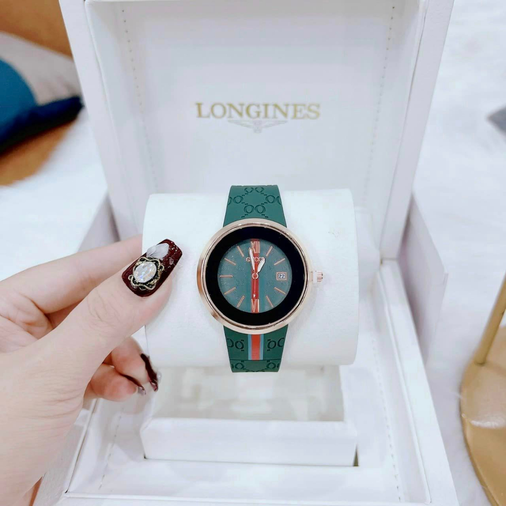 Đồng Hồ Nữ Gucci JAPAN WATCH Thiết Kế Họa Tiết Đơn Giản Dây Da Cao Cấp Size 36mm