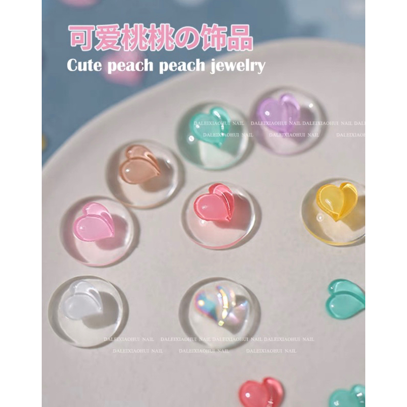 Set Charm Đào trang trí Móng tay