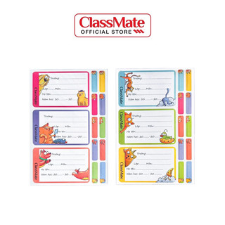 Vỉ 15 nhãn vở chính+50 nhãn phụ dán sẵn classmate zoo cl-nt231
