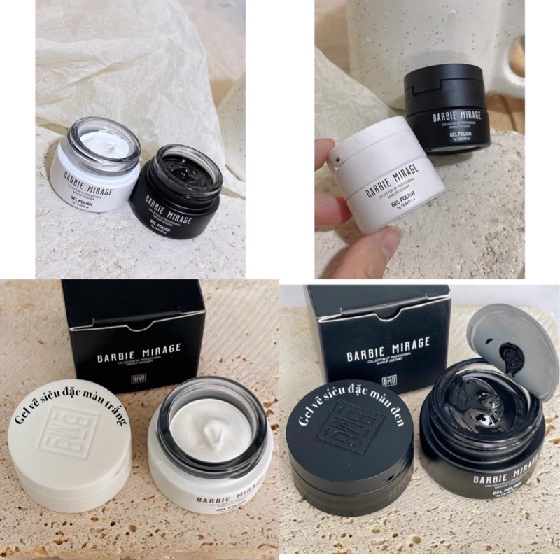 Gel Vẽ Nỗi Trắng , Đen Barbie Mãi Đỉnh💅💅💅