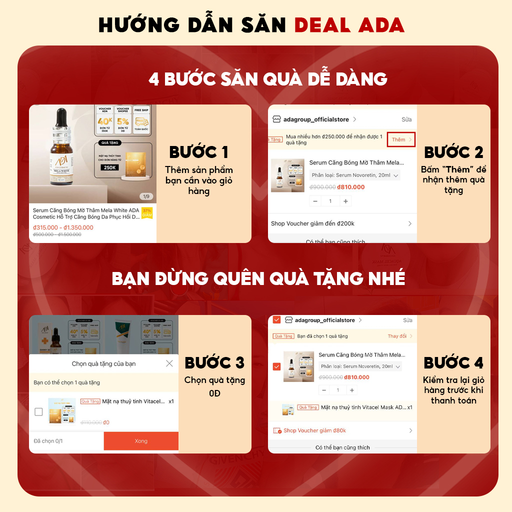 Serum Căng Bóng Mờ Thâm Mela White ADA Cosmetic Hỗ Trợ Căng Bóng Da Phục Hồi Da Trắng Sáng Mờ Thâm 10ml/50ml