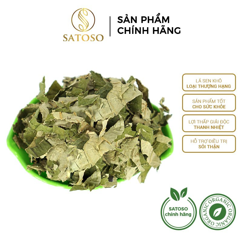 Lá sen khô giúp thanh nhiệt, giải độc, an thần thương hiệu SATOSO gói 1kg