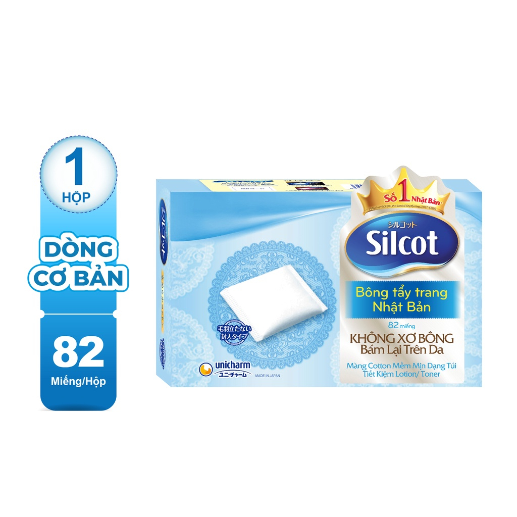 Bông tẩy trang Silcot 82 miếng/hộp