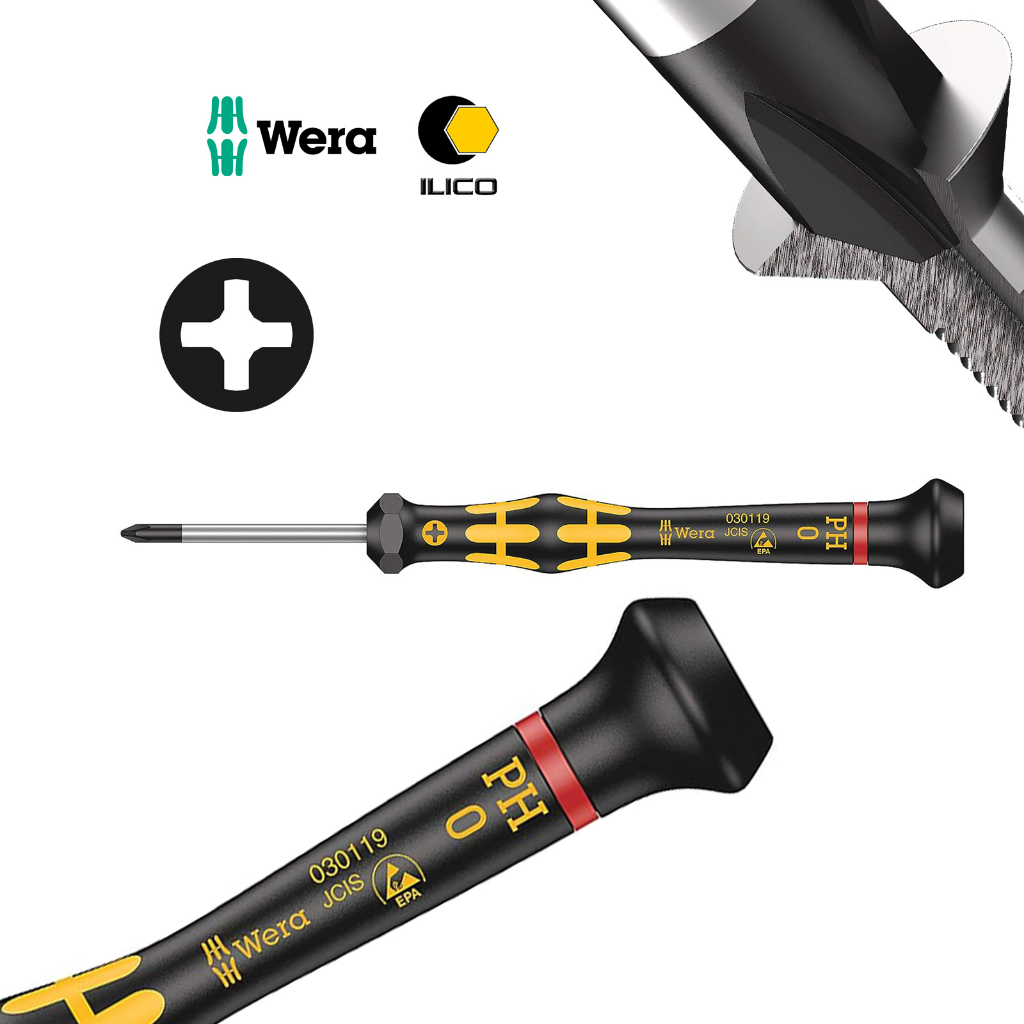 Tua Vít Điện Tử PH 0 x 40mm Siêu Nhỏ Chống Tĩnh Điện Wera 05030119001 - ILICO