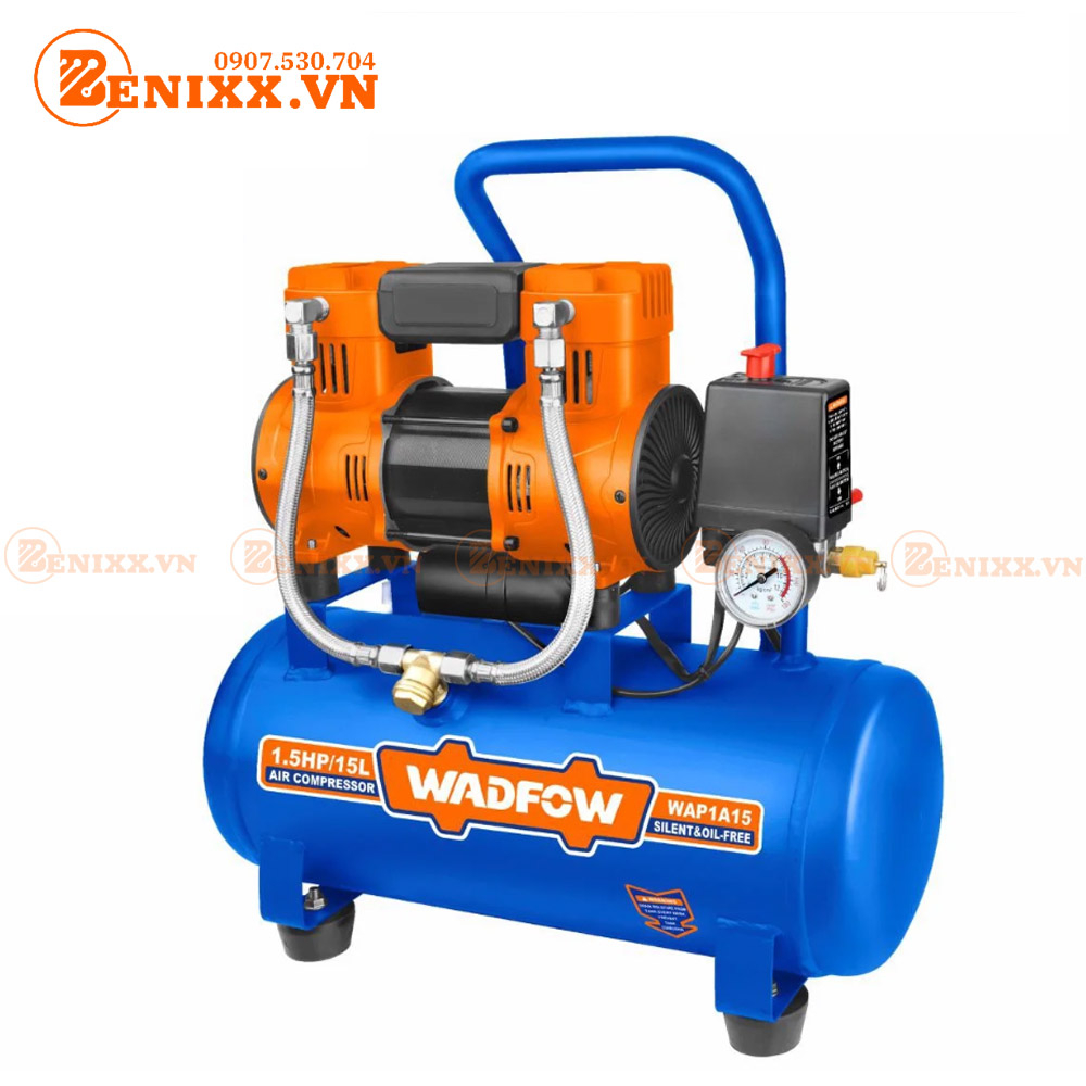 Máy nén khí không dầu 1100W bình chứa 15L WADFOW WAP1A15 - Có động cơ dây nhôm