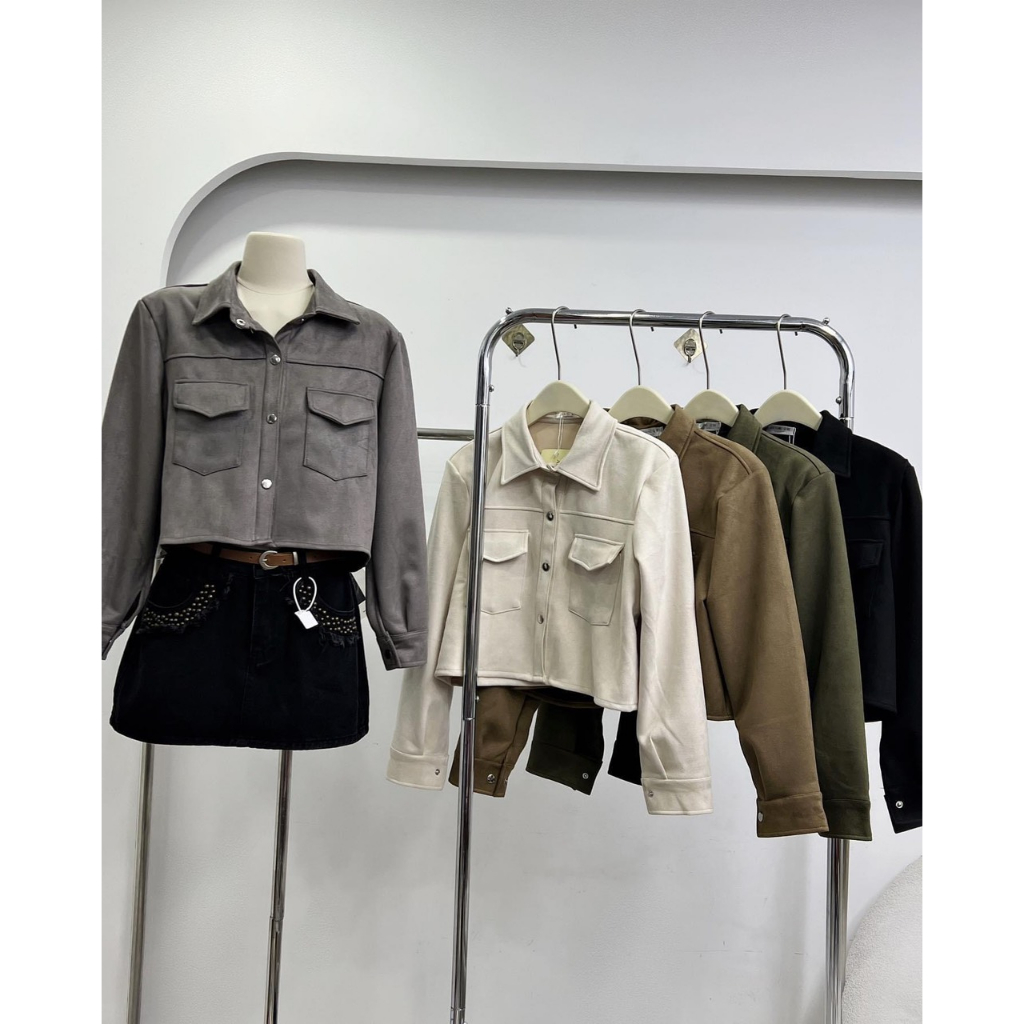 Áo khoác da lộn croptop - 247store.vn - Aokhoacdaloncrt4416_P7K7