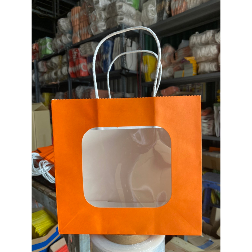 SET 10 CÁI TÚI GIẤY MẶT KÍNH MIKA ĐỰNG HOA, QUÀ TẶNG SIÊU XINH SIZE 20X21X10CM