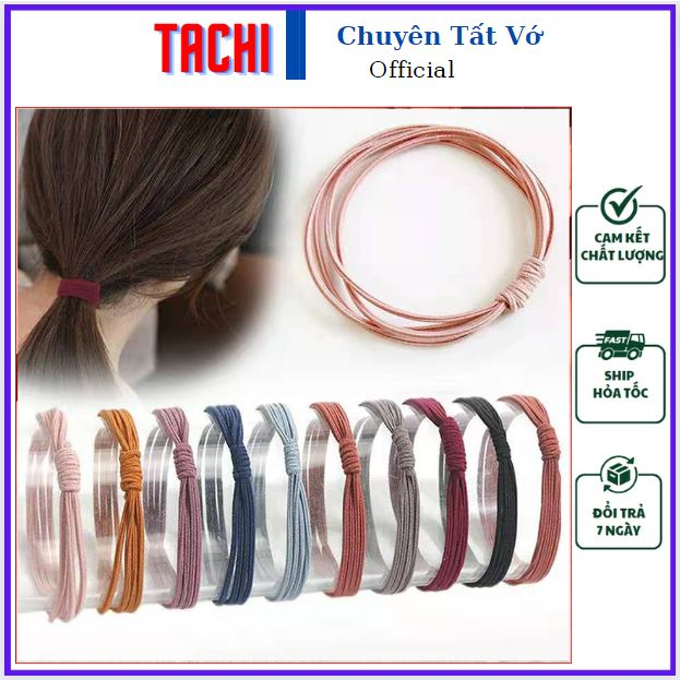 Dây cột tóc nữ nhiều màu TACHI, phụ kiện tóc, đồ buộc tóc, dây chun buộc tóc phong cách Hàn Quốc có độ đàn hồi cao CBT02
