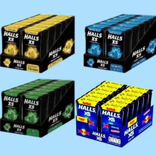 (9 Vị) Lốc 12 Hộp Kẹo Ngậm Halls Xs Không Đường Giúp Thơm Miệng,Gỉam Ho,Đau Họng