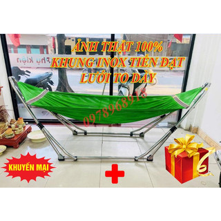 TRỌN BỘ VÕNG XẾP KHUNG 100% INOX PHI 32 CỠ NGƯỜI LỚN
