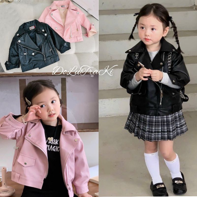 Áo (8_30kg) khoác da cho bé dễ phối đồ, chất lừ luôn