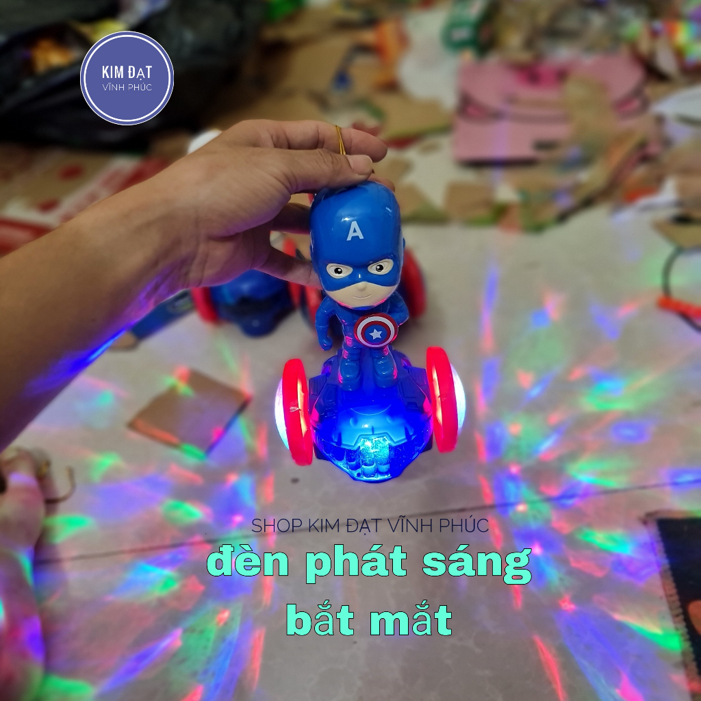 Đèn lồng siêu nhân người nhện , phi hành gia mẫu mới 2023 . người nhện đi xe thăng bằng có tay cầm đèn sáng và nhạc