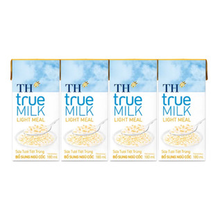 Sữa tươi tiệt trùng th true milk light meal lốc 4 hộp 180ml