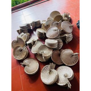Quạt nan lá cọ,quạt cọ,mây tre đan truyền thống handmade,treo tường,decor trang trí tết siêu đẹp