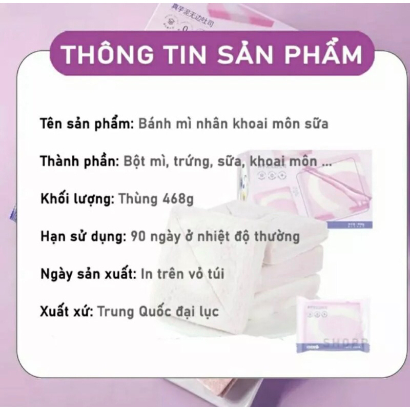 Bánh Dâu Tây, Bánh Khoai Môn Sandwich 468g Hot Hit Hộp 8 cái
