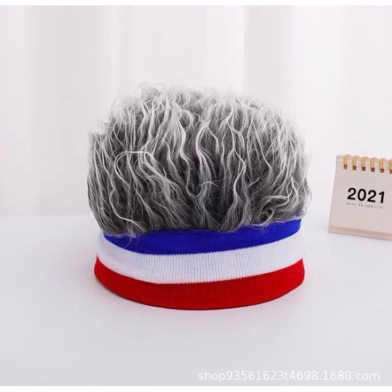 Mũ len tóc giả cho bé trai phong cách hip hop