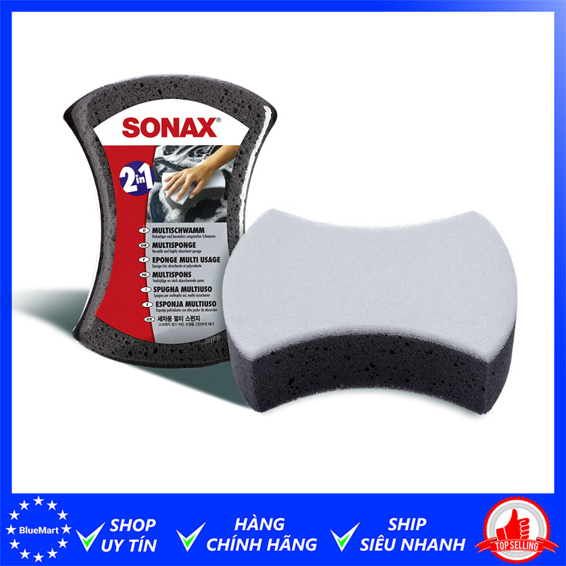 Miếng mút xốp rửa xe Sonax 2 trong 1 Multi sponge