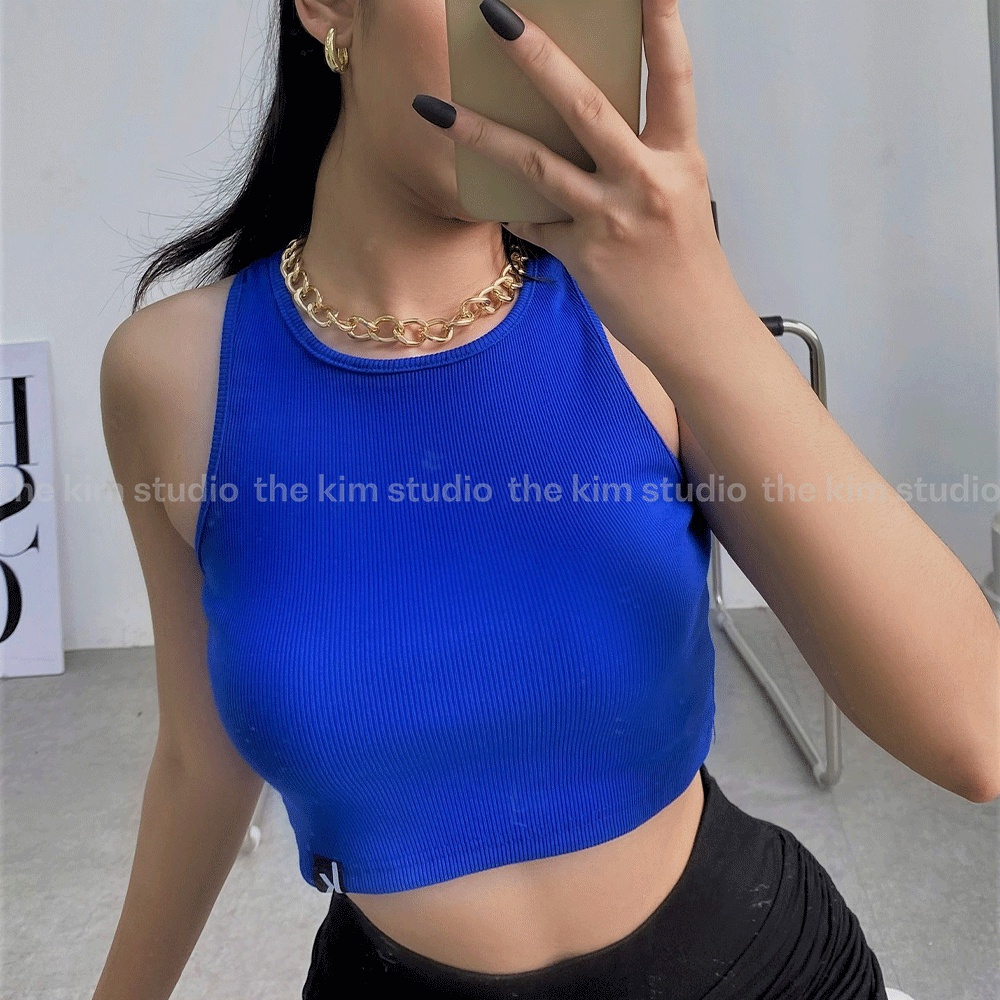 Áo ba lỗ trơn croptop thun tăm The Kim, áo croptop 3 lỗ sát nách cho nữ ôm Body | BigBuy360 - bigbuy360.vn
