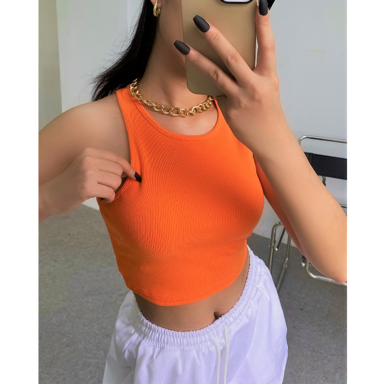 Áo ba lỗ trơn croptop thun tăm The Kim, áo croptop 3 lỗ sát nách cho nữ ôm Body | BigBuy360 - bigbuy360.vn