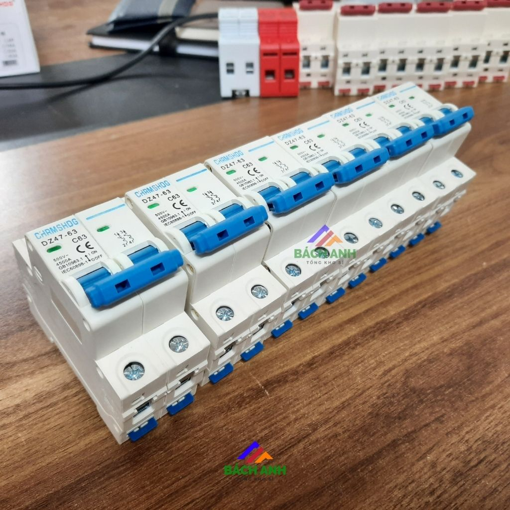 Aptomat AC MCB 2 Pha NXB-63 Chrmshdg 16A~ 63A  xanh