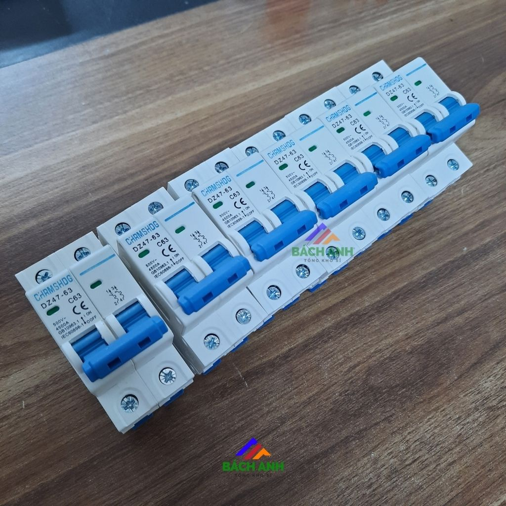 Aptomat AC MCB 2 Pha NXB-63 Chrmshdg 16A~ 63A  xanh