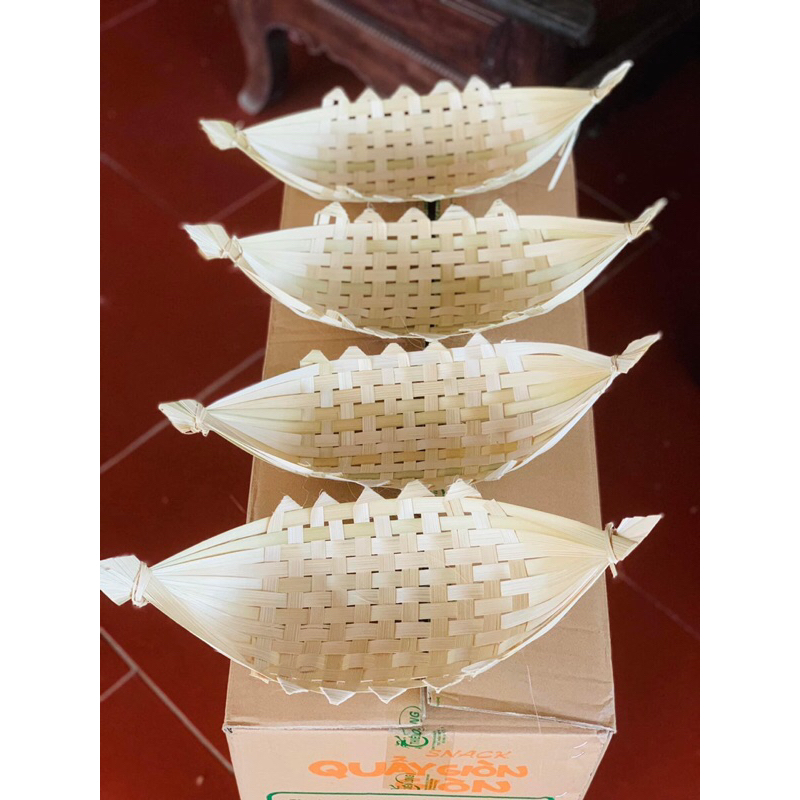 Thuyền tre,thuyền nan 2 cạnh decor, trang trí tiệc,handmade,…