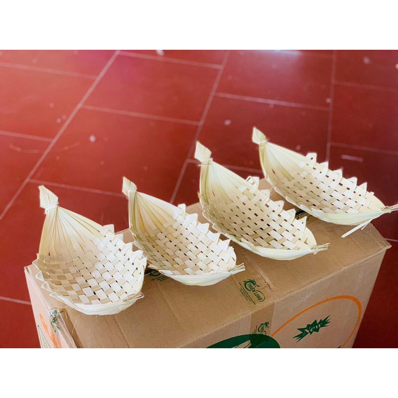 Thuyền tre,thuyền nan 2 cạnh decor, trang trí tiệc,handmade,…