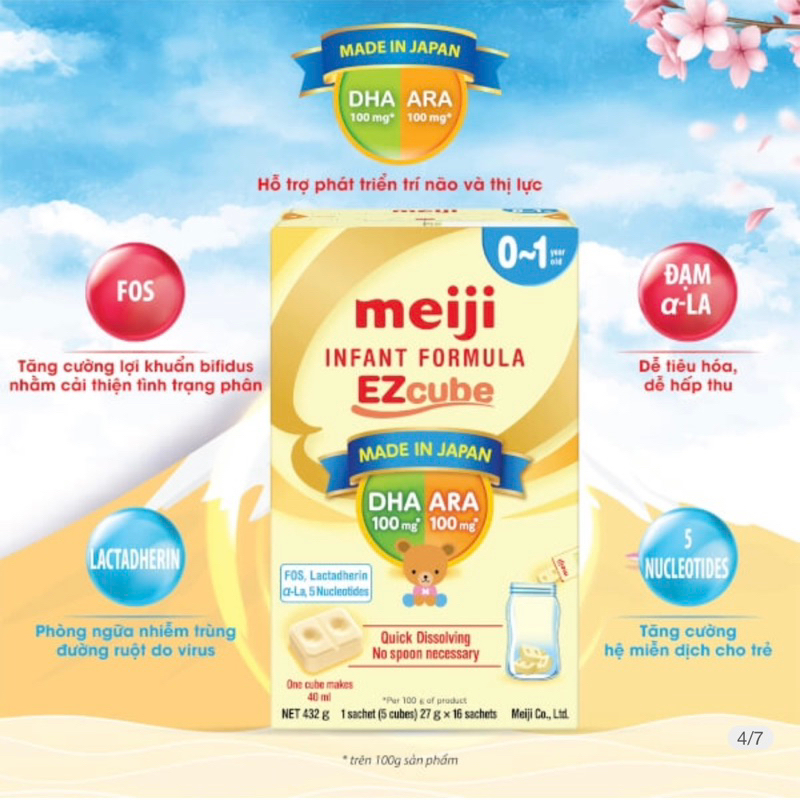Sữa Meiji thanh Infant Formula 20 thanh