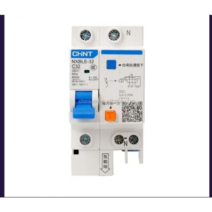Aptomat Chống Dò Chống Giật CHINT 1PN 32A Át Chống Giật 1 Pha