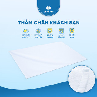Thảm chân khách sạn CHU MY 50cmx70cm 320g, 50cmx75cm 330g, màu trắng