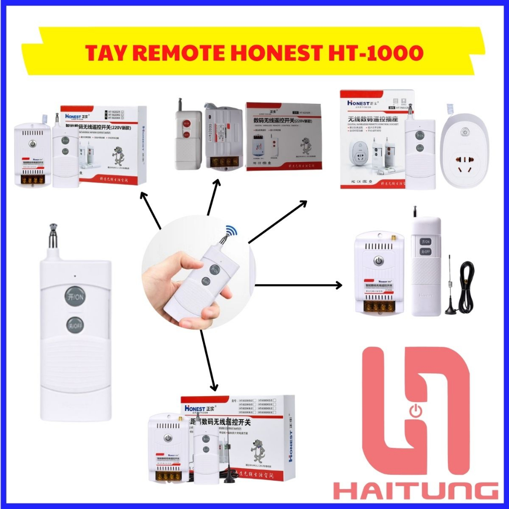 Tay Remote Honest 1Km Dùng Cho Công Tắc Honest Tần Số 315mhz